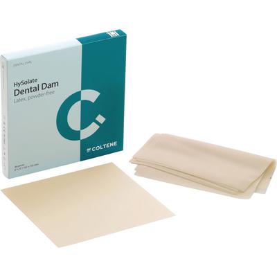 Coltene HySolate Latex Dental Dam - 6 in x 6 in Thin Gauge, Light, Unflavored, Unscented, 36 Sheets per Box Coltene HySolate Latex Dental Dam - 6 in x 6 in Thin Gauge, Light, Unflavored, Unscented, 36 Sheets per Box